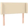 Image de vidaXL Tête de lit avec oreilles Crème 103x16x78/88 cm Tissu