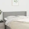 Image de vidaXL Tête de lit avec oreilles Gris clair 147x16x78/88 cm Tissu