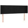Image de vidaXL Tête de lit avec oreilles Noir 147x16x78/88 cm Tissu