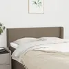 Image de vidaXL Tête de lit avec oreilles Taupe 147x16x78/88 cm Tissu