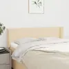 Image de vidaXL Tête de lit avec oreilles Crème 147x16x78/88 cm Tissu