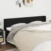 Image de vidaXL Tête de lit avec oreilles Noir 203x16x78/88 cm Tissu