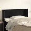 Image de vidaXL Tête de lit avec oreilles Noir 83x16x78/88 cm Velours