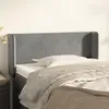 Image de vidaXL Tête de lit avec oreilles Gris clair 103x16x78/88 cm Velours