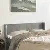 Image de vidaXL Tête de lit avec oreilles Gris clair 147x16x78/88 cm Velours