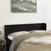 Image de vidaXL Tête de lit avec oreilles Noir 147x16x78/88 cm Velours