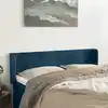 Image de vidaXL Tête de lit avec oreilles Bleu foncé 147x16x78/88 cm Velours