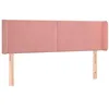 Image de vidaXL Hoofdbord met randen 147x16x78/88 cm fluweel roze