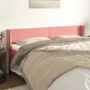 Image de vidaXL Tête de lit avec oreilles Rose 163x16x78/88 cm Velours