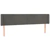 Image de vidaXL Tête de lit avec oreilles Gris foncé 183x16x78/88 cm Velours