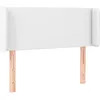 Image de vidaXL Tête de lit avec oreilles Blanc 103x16x78/88 cm Similicuir