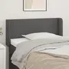 Image de vidaXL Tête de lit avec oreilles Gris 103x16x78/88 cm Similicuir