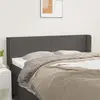 Image de vidaXL Tête de lit avec oreilles Gris 147x16x78/88 cm Similicuir