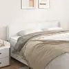 Image de vidaXL Tête de lit avec oreilles Blanc 163x16x78/88 cm Similicuir