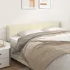 Image de vidaXL Tête de lit avec oreilles Crème 163x16x78/88 cm Similicuir