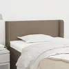 Image de vidaXL Tête de lit avec oreilles Taupe 93x16x78/88 cm Tissu