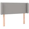 Image de vidaXL Hoofdbord met randen 103x16x78/88 cm stof lichtgrijs