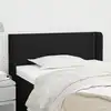 Image de vidaXL Tête de lit avec oreilles Noir 103x16x78/88 cm Tissu