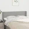 Image de vidaXL Tête de lit avec oreilles Gris clair 147x16x78/88 cm Tissu