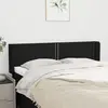 Image de vidaXL Tête de lit avec oreilles Noir 147x16x78/88 cm Tissu