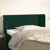 Image de vidaXL Tête de lit avec oreilles Vert foncé 83x16x78/88 cm Velours
