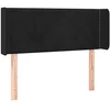 Image de vidaXL Tête de lit avec oreilles Noir 103x16x78/88 cm Velours