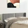 Image de vidaXL Tête de lit avec oreilles Gris clair 147x16x78/88 cm Velours