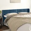 Image de vidaXL Tête de lit avec oreilles Bleu foncé 183x16x78/88 cm Velours