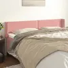 Image de vidaXL Tête de lit avec oreilles Rose 183x16x78/88 cm Velours