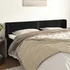 Image de vidaXL Tête de lit avec oreilles Noir 203x16x78/88 cm Velours