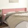 Image de vidaXL Tête de lit avec oreilles Rose 203x16x78/88 cm Velours