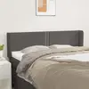 Image de vidaXL Tête de lit avec oreilles Gris 147x16x78/88 cm Similicuir