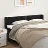 Image de vidaXL Tête de lit avec oreilles Noir 203x16x78/88 cm Similicuir