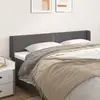 Image de vidaXL Tête de lit avec oreilles Gris 203x16x78/88 cm Similicuir