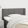 Image de vidaXL Tête de lit avec oreilles Gris foncé 93x16x78/88 cm Tissu