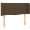 Image de vidaXL Tête de lit avec oreilles Marron Foncé 93x16x78/88 cm Tissu