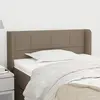 Image de vidaXL Tête de lit avec oreilles Taupe 93x16x78/88 cm Tissu