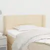 Image de vidaXL Tête de lit avec oreilles Crème 103x16x78/88 cm Tissu