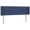 Image de vidaXL Tête de lit avec oreilles Bleu 147x16x78/88 cm Tissu