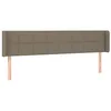 Image de vidaXL Tête de lit avec oreilles Taupe 163x16x78/88 cm Tissu