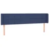 Image de vidaXL Tête de lit avec oreilles Bleu 183x16x78/88 cm Tissu