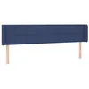 Image de vidaXL Tête de lit avec oreilles Bleu 203x16x78/88 cm Tissu