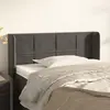 Image de vidaXL Tête de lit avec oreilles Gris foncé 83x16x78/88 cm Velours