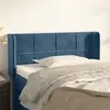 Image de vidaXL Tête de lit avec oreilles Bleu Foncé 83x16x78/88 cm Velours