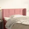 Image de vidaXL Tête de lit avec oreilles Rose 83x16x78/88 cm Velours