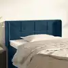 Image de vidaXL Tête de lit avec oreilles Bleu foncé 93x16x78/88 cm Velours