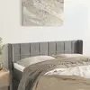 Image de vidaXL Tête de lit avec oreilles Gris clair 147x16x78/88 cm Velours