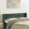 Image de vidaXL Tête de lit avec oreilles Vert foncé 147x16x78/88 cm Velours