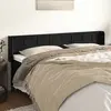 Image de vidaXL Tête de lit avec oreilles Noir 163x16x78/88 cm Velours