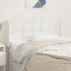 Image de vidaXL Tête de lit avec oreilles Blanc 93x16x78/88 cm Similicuir